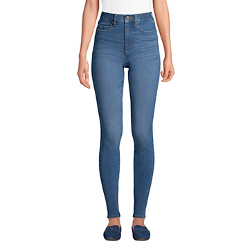High Waist Leggings-Jeans mit Stretch Indigo für Damen image number 0