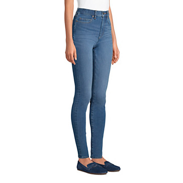 High Waist Leggings-Jeans mit Stretch Indigo für Damen image number 1