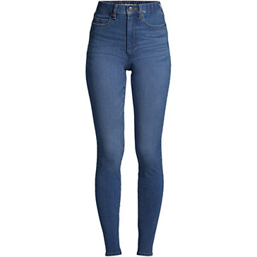 High Waist Leggings-Jeans mit Stretch Indigo für Damen image number 3