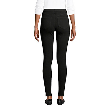 Schwarze High Waist Leggings-Jeans mit Stretch für Damen image number 2