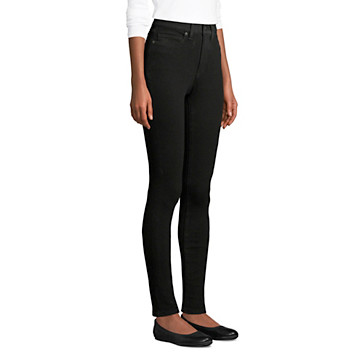 Schwarze High Waist Leggings-Jeans mit Stretch für Damen image number 1