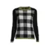 Women's Cashmere Crew Neck Sweater Tee - Jacquard, Front