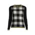 Women's Cashmere Crew Neck Sweater Tee - Jacquard, Front