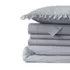 200 Thread Count Cotton Crisp and Cool Percale Ruffle Duvet Bed Cover, Front