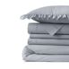 200 Thread Count Cotton Crisp and Cool Percale Ruffle Duvet Bed Cover, Front