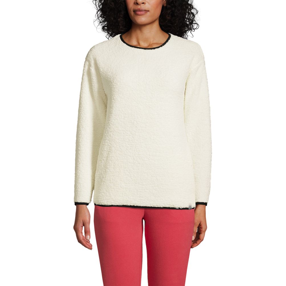 Round Neck Long Sleeve Top, Soft & Comfy Simple High Elastic Top