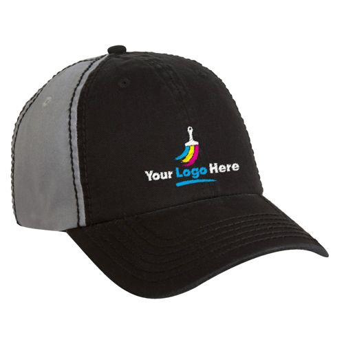 Color Block Custom Embroidered Cotton Twill Baseball Cap