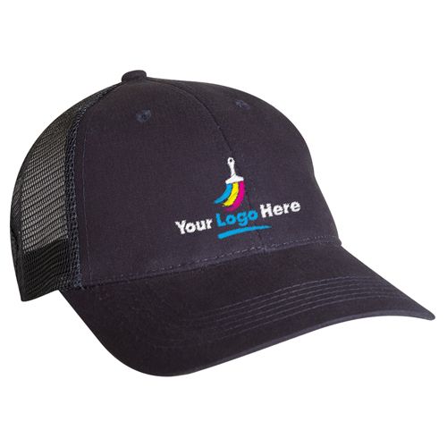 Brushed Cotton Twill Custom Logo Trucker Hat