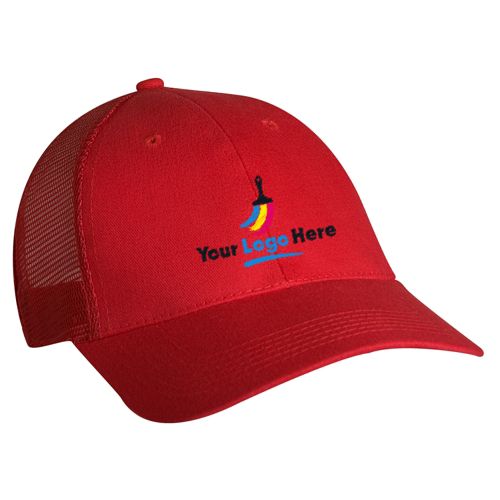 Brushed Cotton Twill Custom Logo Trucker Hat