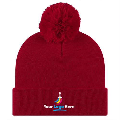 Pom Pom Beanie Hats, Company Logo Beanies, Customized Promo Hats, Customized Promo Hats with Company Logo, Customized Promotional Items for Businesses,