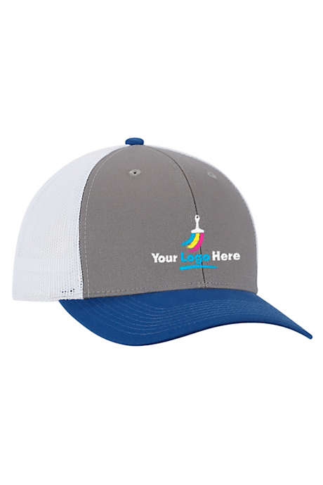 Comfort Tri-Color Chino Twill Custom Logo Trucker Hat