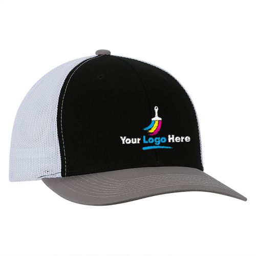 Comfort Tri-Color Chino Twill Custom Logo Trucker Hat