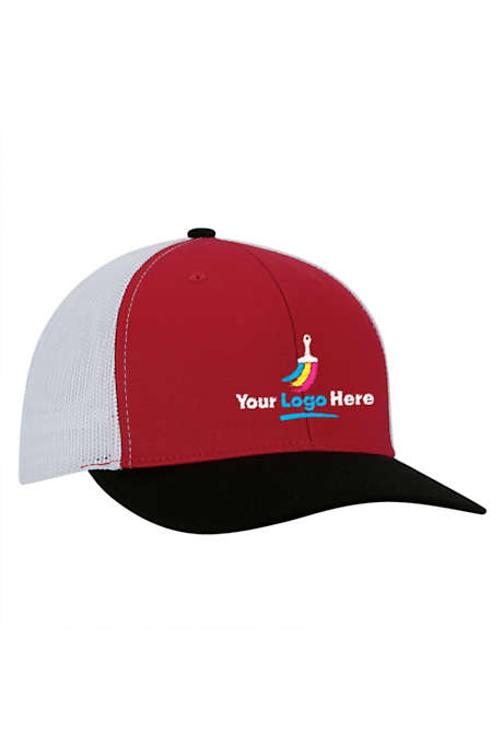 Comfort Tri-Color Chino Twill Custom Logo Trucker Hat