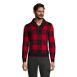 Men's Lighthouse Plaid Pullover Shawl Sweater, Front