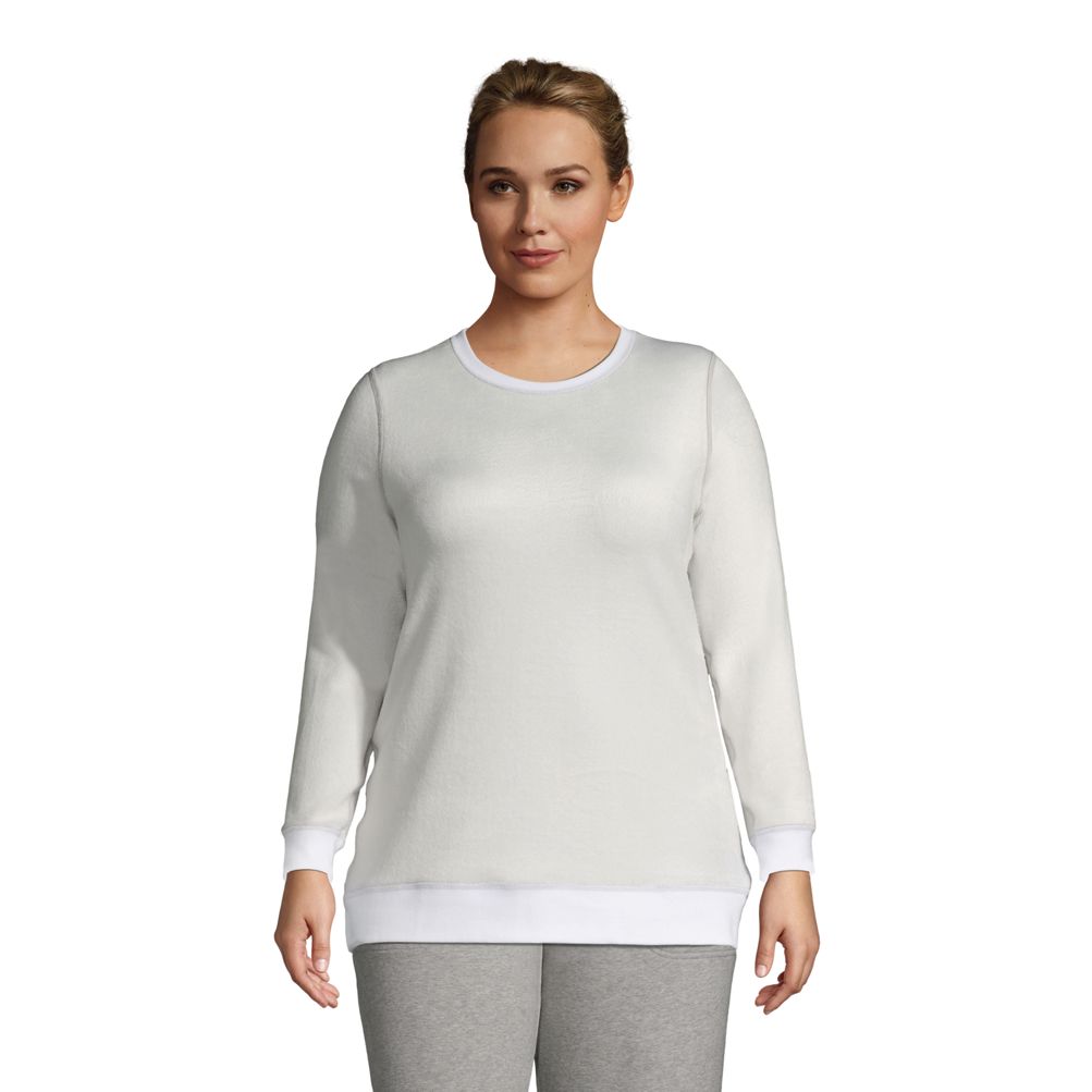 Women's Plus Size Serious Sweats Fleece Lined Reversible Sweatshirt Tunic