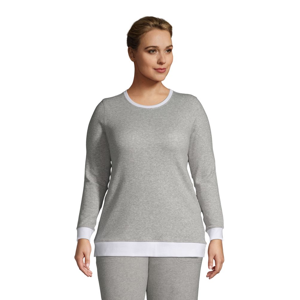 Petite Lands' End Serious Sweats Crewneck Sweatshirt Tunic