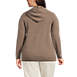 Women's Plus Size Cashmere Front Zip Hoodie Sweater, Back