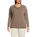 Women's Plus Size Cashmere Front Zip Hoodie Sweater, Front