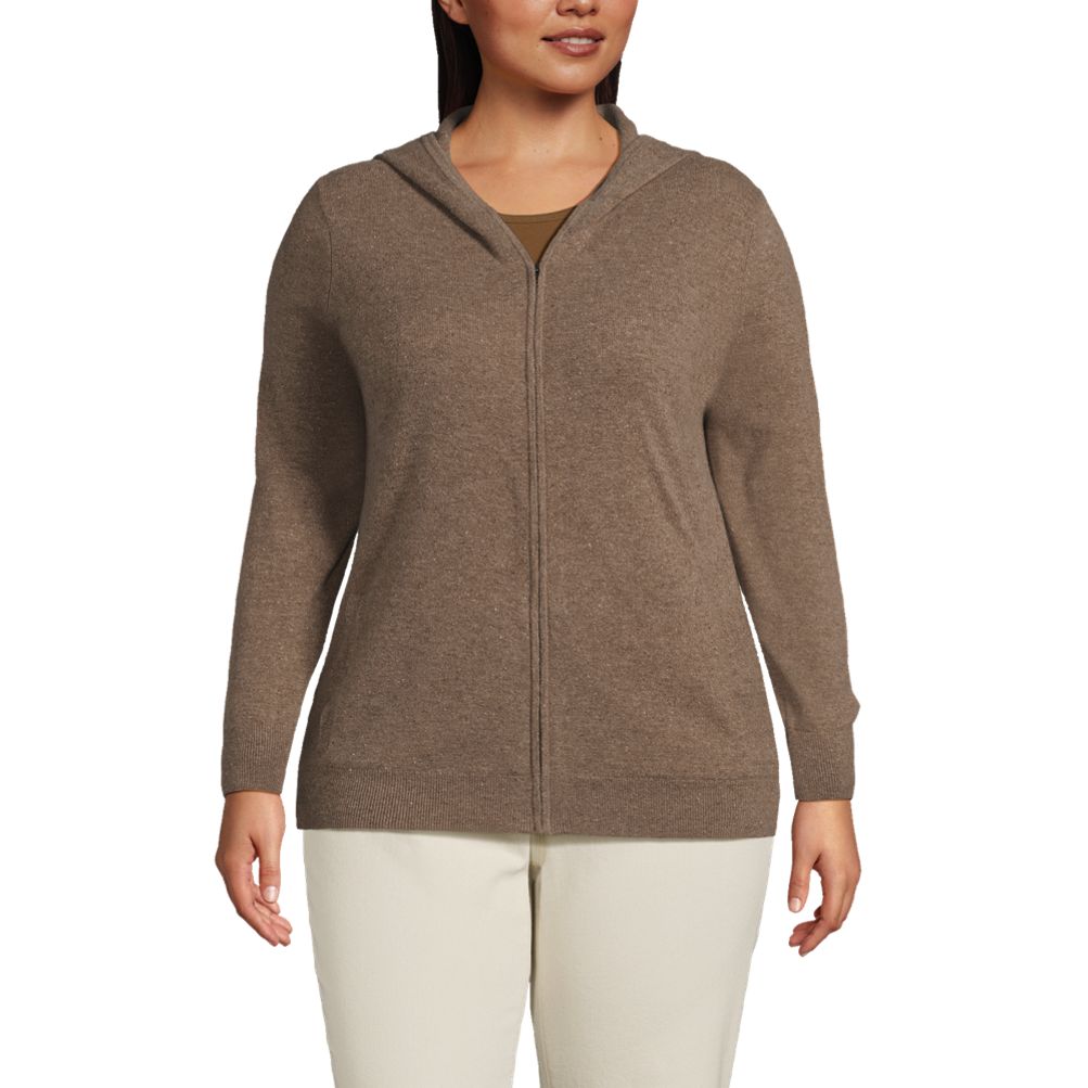 Cashmere zip discount hoodie sweater women's