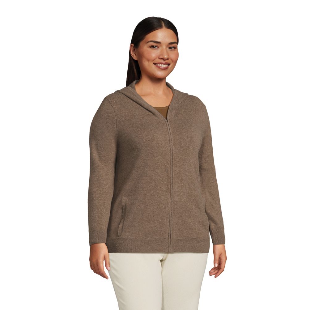 Plus size cashmere hoodie sale