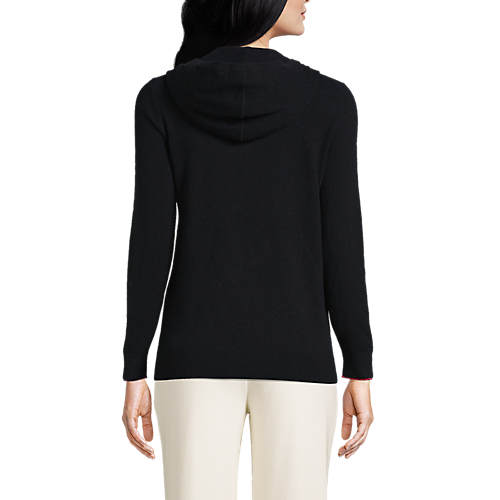 Women's Cashmere Front Zip Hoodie Sweater - Secondary