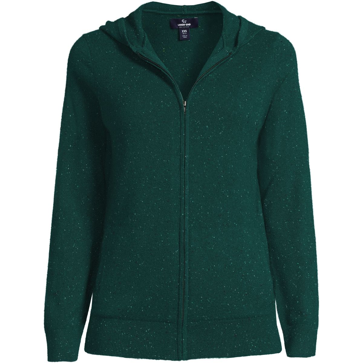 Women's Cashmere Front Zip Hoodie Sweater | Lands' End