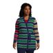 Women's Plus Size Fine Gauge Cotton Cable Tie Front Cardigan Sweater-Stripe, Front