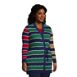 Women's Plus Size Fine Gauge Cotton Cable Tie Front Cardigan Sweater-Stripe, alternative image