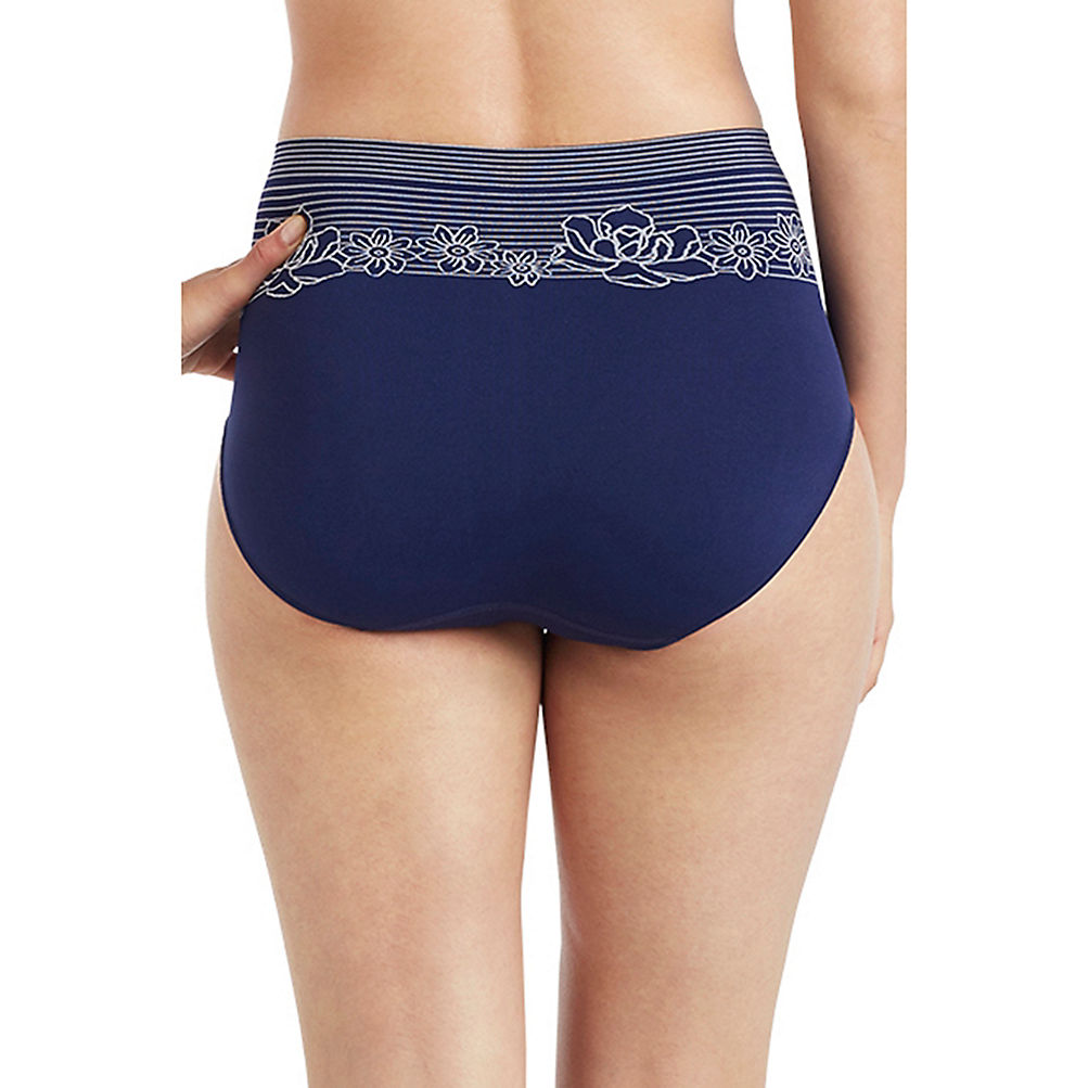 Ellen Tracy Women's Seamless Curves Floral Full Brief Underwear