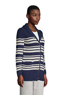 Women's Cotton Blend Shawl Collar Cardigan Sweater, alternative image