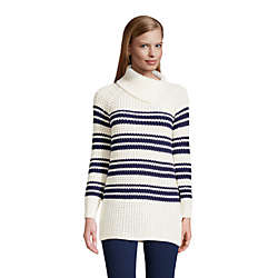Fashion Sweaters Turtleneck Sweaters Lands’ End Lands\u2019 End Turtleneck Sweater light grey flecked casual look 