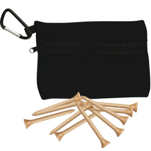 Custom Logo Golf Tee Zip Bag with Wood Tees