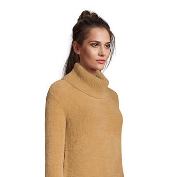 Pullover aus Fransengarn mit weitem Kragen für Damen image number 1