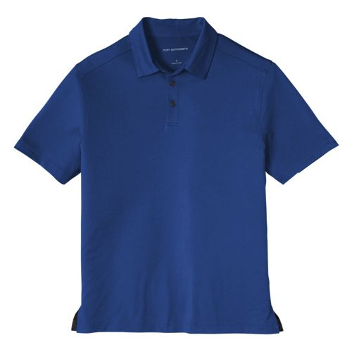 Port Authority Men's Big Embroidered Logo Polyester Stretch Polo Shirt