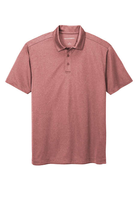 Port Authority Men's Big Heathered Silk Touch Performance Polo Shirt