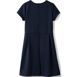 Girls Short Sleeve Ponte Dress Top of Knee, Back