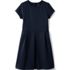 School Uniform Girls Short Sleeve Ponte Dress Top of Knee, Front