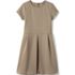 School Uniform Girls Short Sleeve Ponte Dress Top of Knee, Front