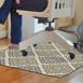 Bungalow Flooring Damask Diamond Desk Chair Floor Mat, alternative image