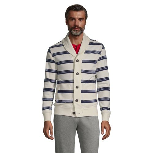 Cardigan en French Terry à Manches Longues, Homme