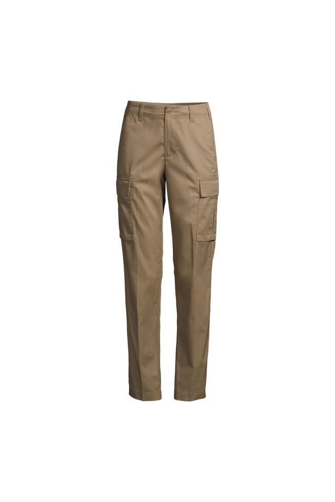 Lands' End School Uniform Women's Petite Cargo Pants In Tan
