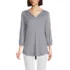 Women's Supima Micro Modal 3/4 Sleeve Split Neck Tunic, Front