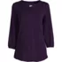 Women's Plus Size Supima Micro Modal 3/4 Sleeve Split Neck Tunic, Front