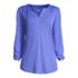 Women's Plus Size Supima Micro Modal 3/4 Sleeve Split Neck Tunic, Front