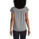 Women's Petite Short Sleeve Crepe Tulip Sleeve Blouse, Back