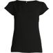 Women's Petite Short Sleeve Crepe Tulip Sleeve Blouse, Front