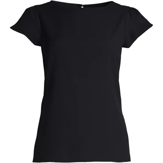 Women's Short Sleeve Crepe Tulip Sleeve Blouse - primary