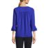 Women's Petite 3/4 Flutter Sleeve Crepe Blouse, Back