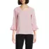 Women's 3/4 Flutter Sleeve Crepe Blouse, Front
