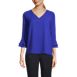 Women's 3/4 Flutter Sleeve Crepe Blouse, Front